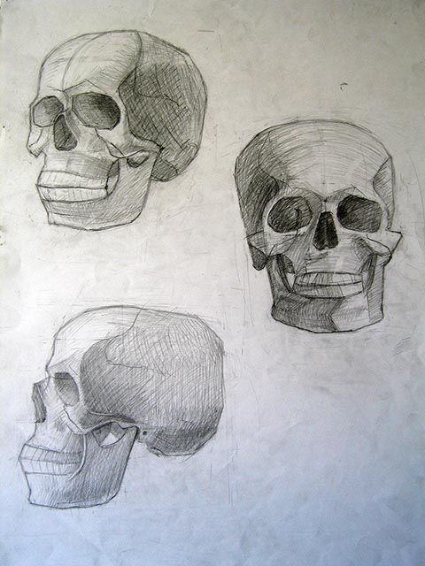 Anatomie. Alexander Babel, 2. Klasse, 1999/2000, Bleistift, 62 × 43 cm. Entstanden im Zeichenunterricht der Kinderkunstschule in Nowomoskowsk (Russland).