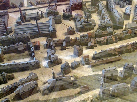 Model of urban development from the late nineteenth century. North view.