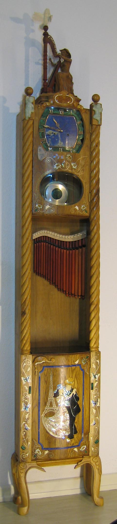 Напольные часы (grandfather clock). Авторская работа Александра Бабеля. Общий вид.