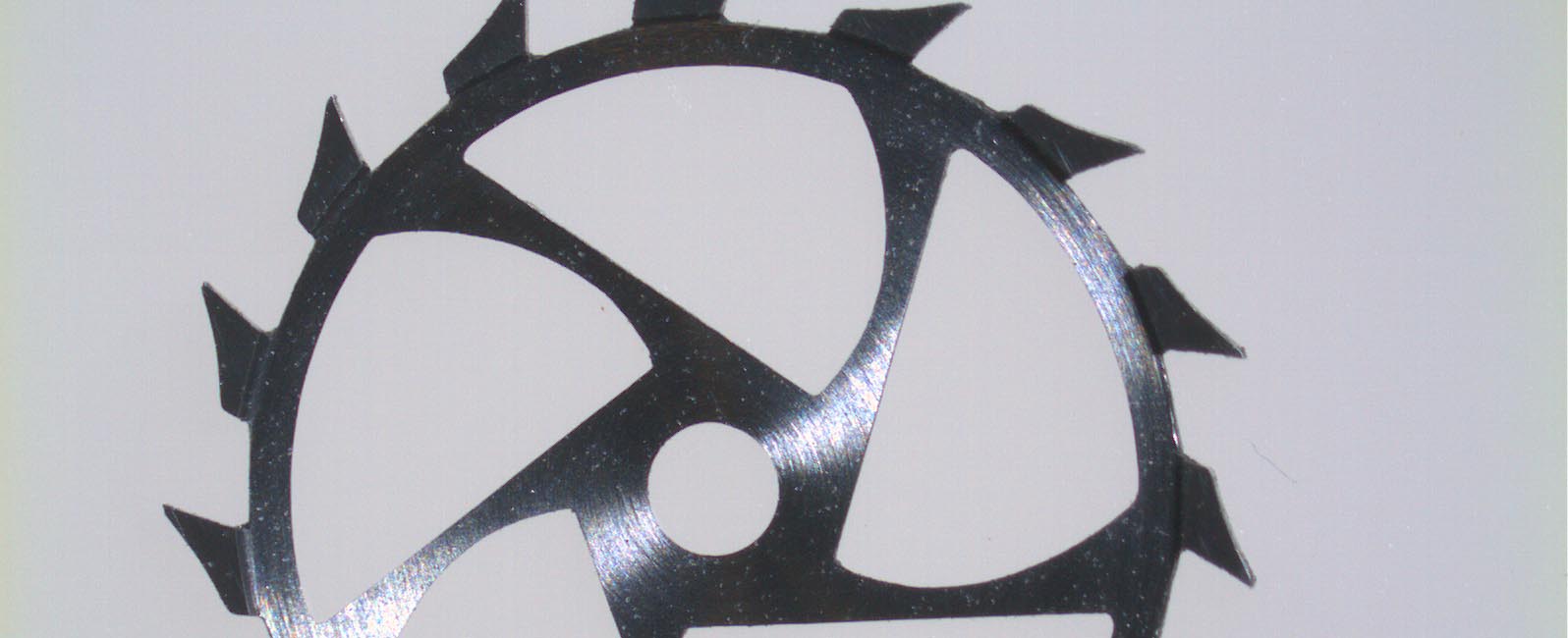 Хронометровое колесо, сфотографированное стереомикроскопом Olympus SZ 61.