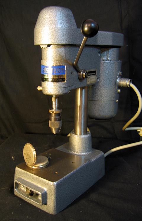 Schlenker BS2 precision mini bench drill; a chuck is installed instead of collets.