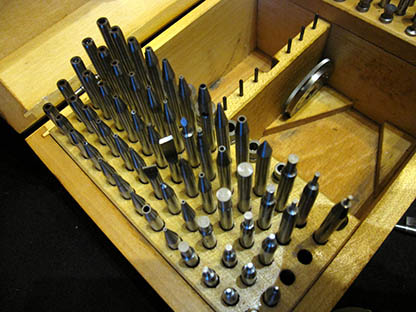 BOLEY Staking and jewelling tool, set of punches