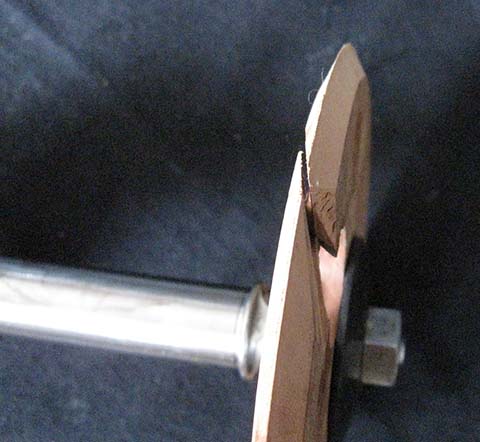 Prata Typ 11 pinion leaf polishing machine. Wooden polishing disk.